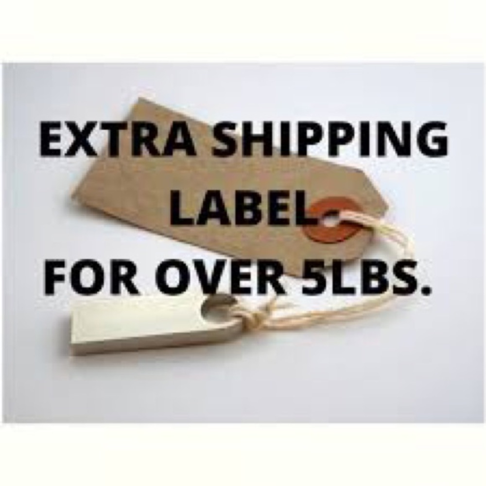 Shipping label for additional 5lbs for overweight bundles.